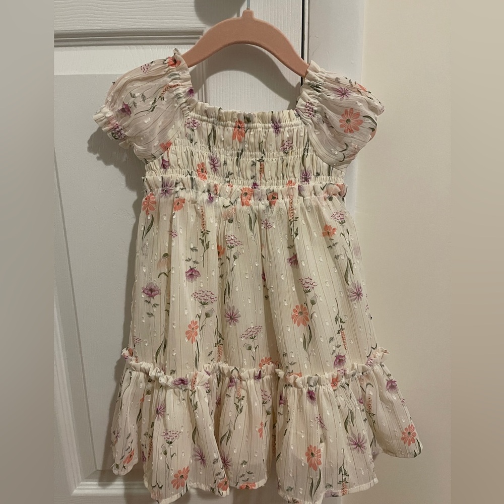 Shabby Chic Cream Floral Kids Dress